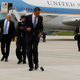 Obama drops his BlackBerry on concrete in Tennessee.